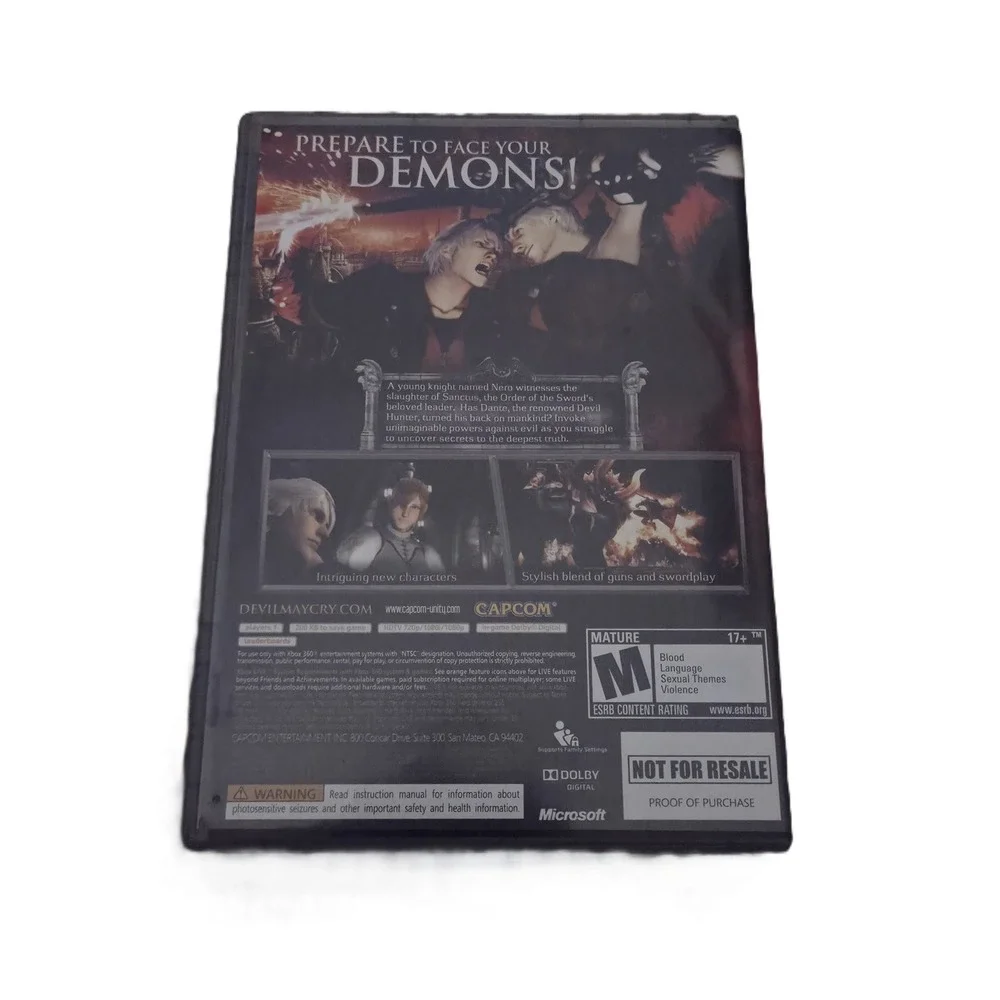 Devil May Cry 4 Platinum Hits (Xbox‎ 360) - NFR Complete CIB W/ Manual - TESTED